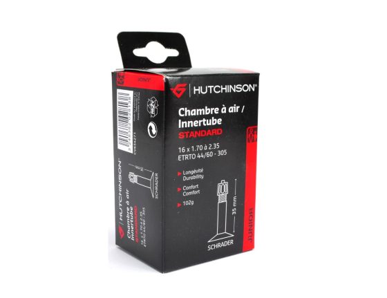 Chambre à air Hutchinson 16 × 1,70–2,35 valve Schrader 35 mm enfant standard