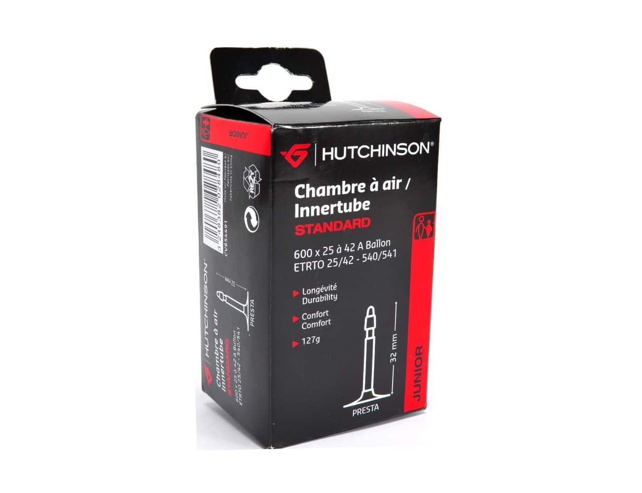 Chambre à air vélo enfant Hutchinson 24″ ballon | 600X25-42 | (25/42-540/541) Presta 32 mm