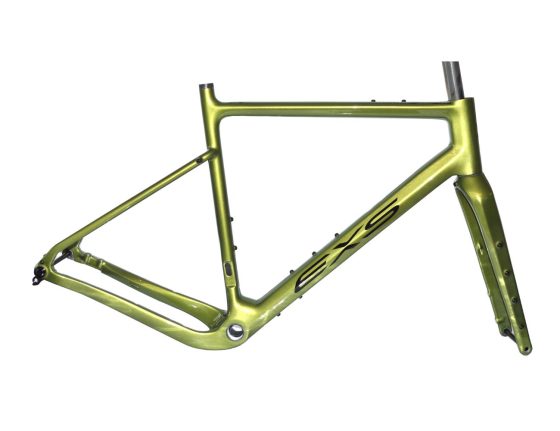 Kit cadre et fourche Gravel carbone EXS 700 à disque - Taille 50 vert