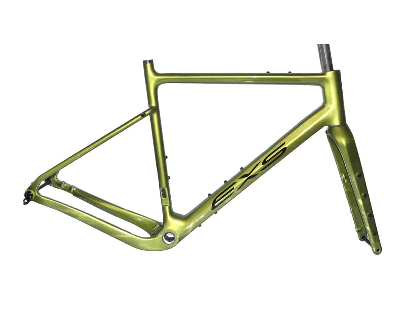 Kit cadre et fourche Gravel carbone EXS 700 à disque - Taille 50 vert