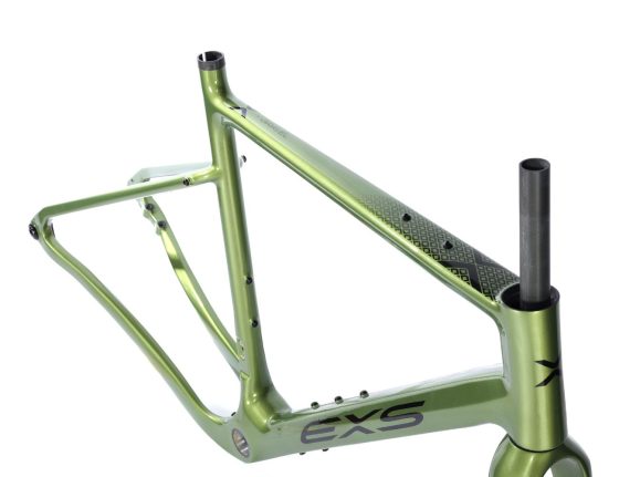 Kit cadre et fourche Gravel carbone EXS 700 à disque - Taille 50 vert