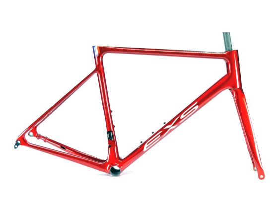 Kit cadre et fourche Route carbone EXS 700 à disque – Taille 49 rouge