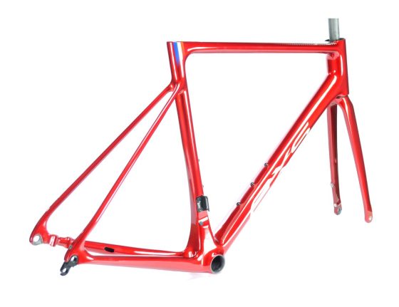 Kit cadre et fourche Route carbone EXS 700 à disque – Taille 49 rouge