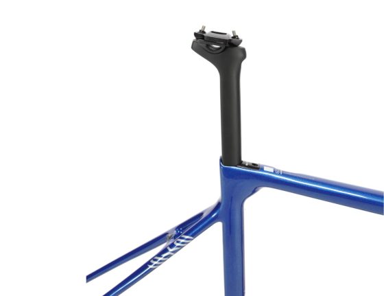 Kit cadre et fourche Route carbone EXS 700 à patins – Taille 56 noir/bleu