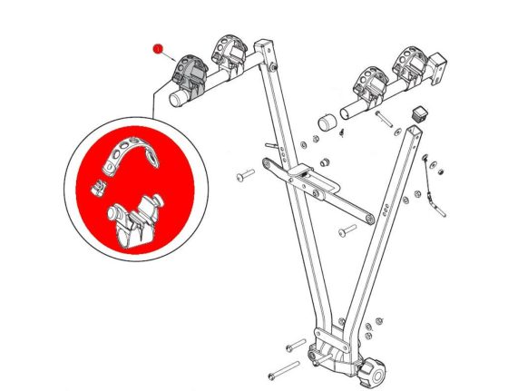 Support de fixation pour porte-vélos PNA 2 vélos