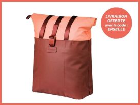 Cabas / Sacoche arrière Basil Vive Rose Bordeaux - 20L