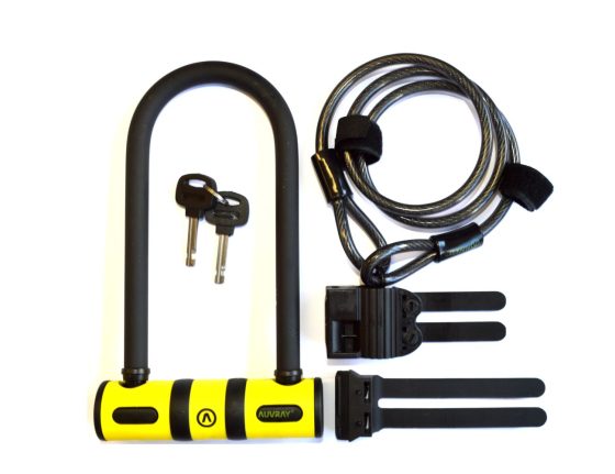 Antivol U + câble Auvray U BIKE 19 cm