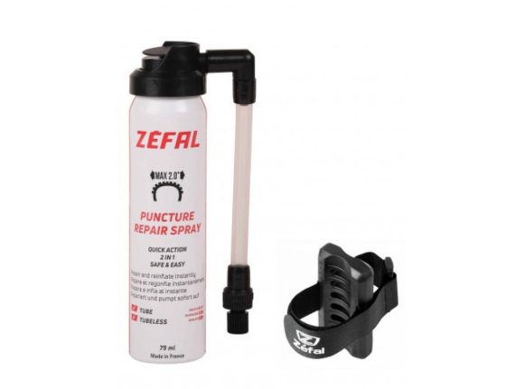 Bombe anti-crevaison Zefal 100ML + support