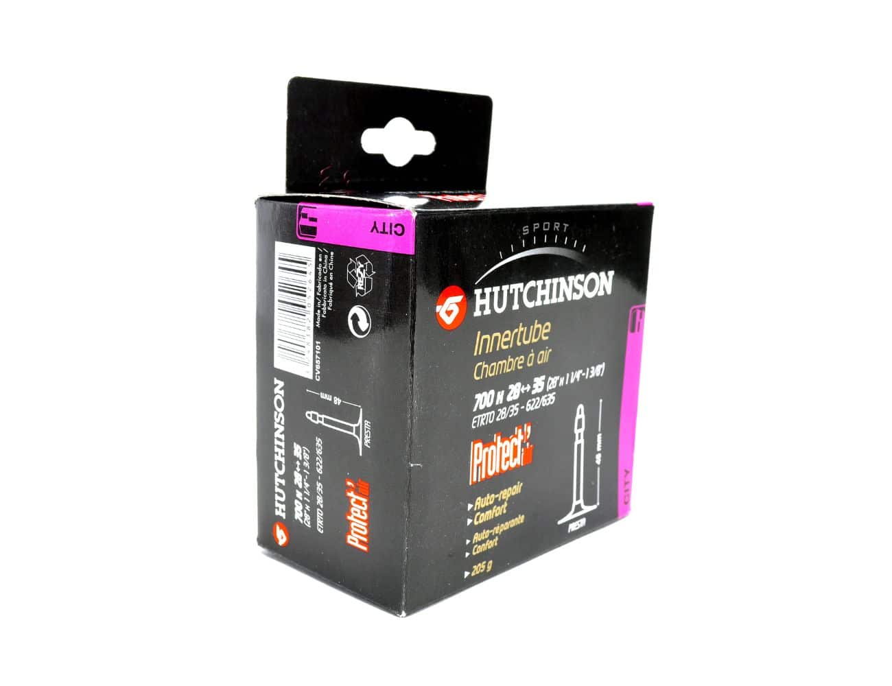 Chambre à air vélo ville Hutchinson Protect'Air | 700X28-35 | (28/35 - 622/635) Presta 48 mm