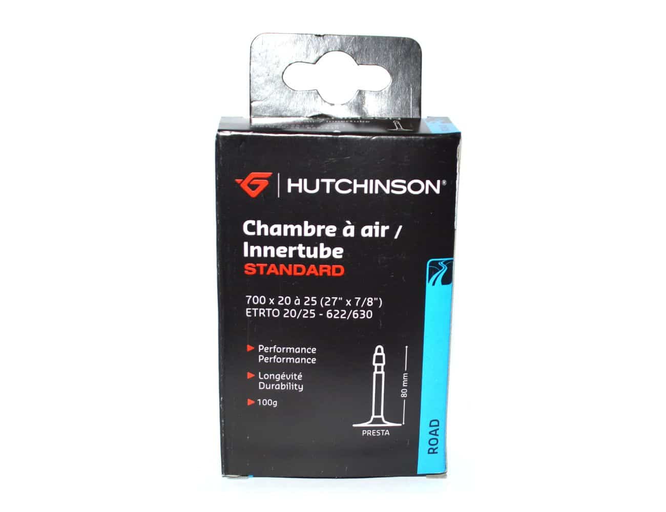 Chambre à air route Hutchinson 27" Std | 700X20-25 | (25-622/630) Presta 80 mm