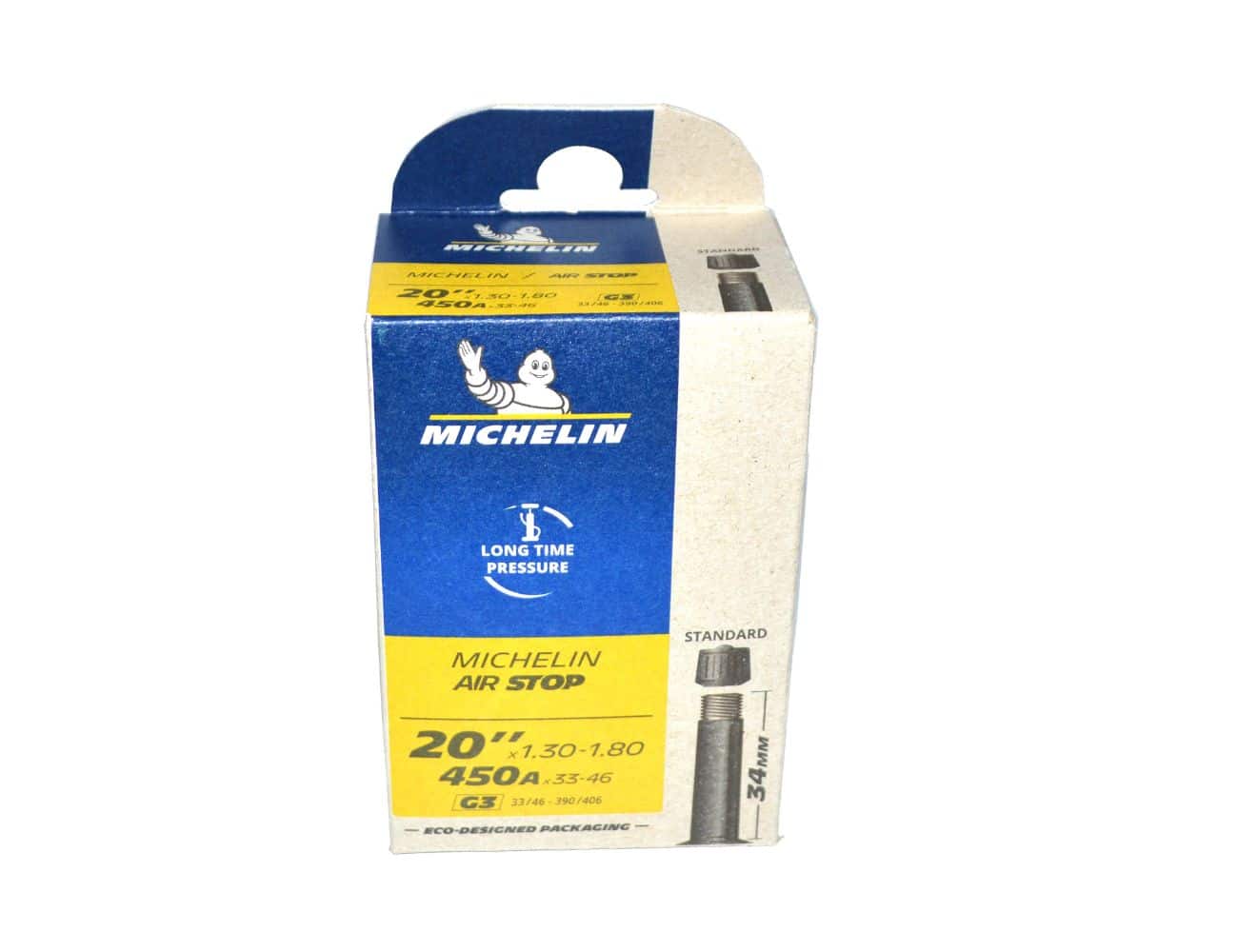 Chambre à air Michelin Air Stop 20" 450A I 20"X1.30-1.80 I (33/46-390/406) Schrader 34 mm