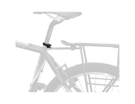 Collier de selle à œillet pour fixation porte-bagages M-Wave Racky 28,6 mm