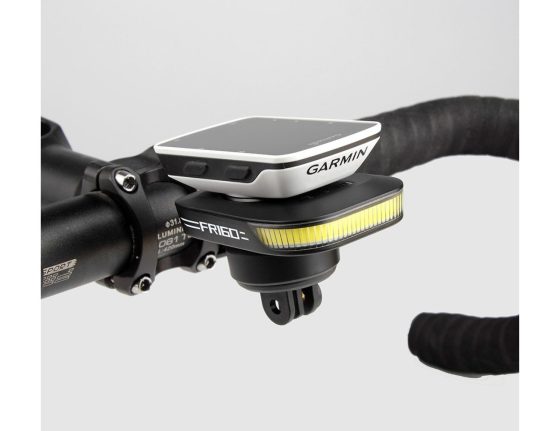 Eclairage avant Ravemen FR160 avec fixation compteur Garmin - 160 Lumens