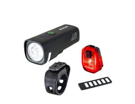 Set d'éclairage avant et arrière Sigma Aura 40 + Hiro 10 - 40 Lux