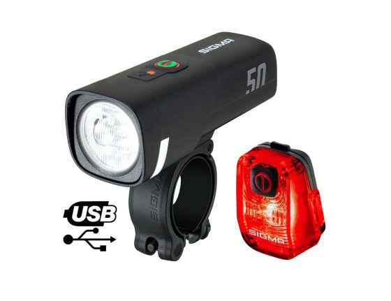 Eclairages avant et arrière Sigma AURA 50 + HIRO 10 - 50 Lux