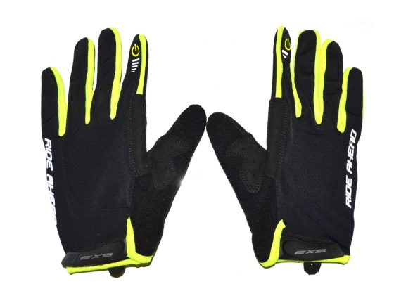Gants longs VTT EXS Noir/Jaune – Taille M