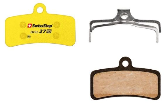 Paire de Plaquettes Organiques Swissstop Rs Disc27 Shim Xtr
