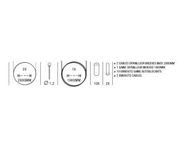 Kit dérailleur inox transfil KBLE compatible Shimano Sram