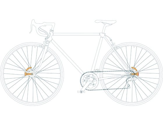 Feux de vélo fixation moyeu Reelight AMS Light C
