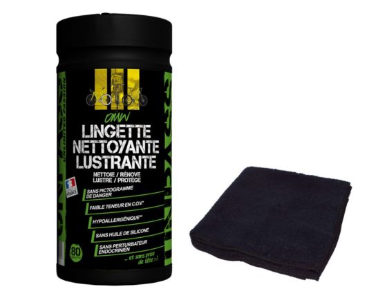 Lingettes nettoyantes lustrantes pour vélo Unpass OMW - 80 pièces