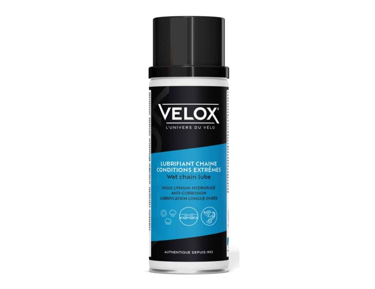 Lubrifiant chaîne Velox Wet Chain Lube - 200ML - conditions extrêmes