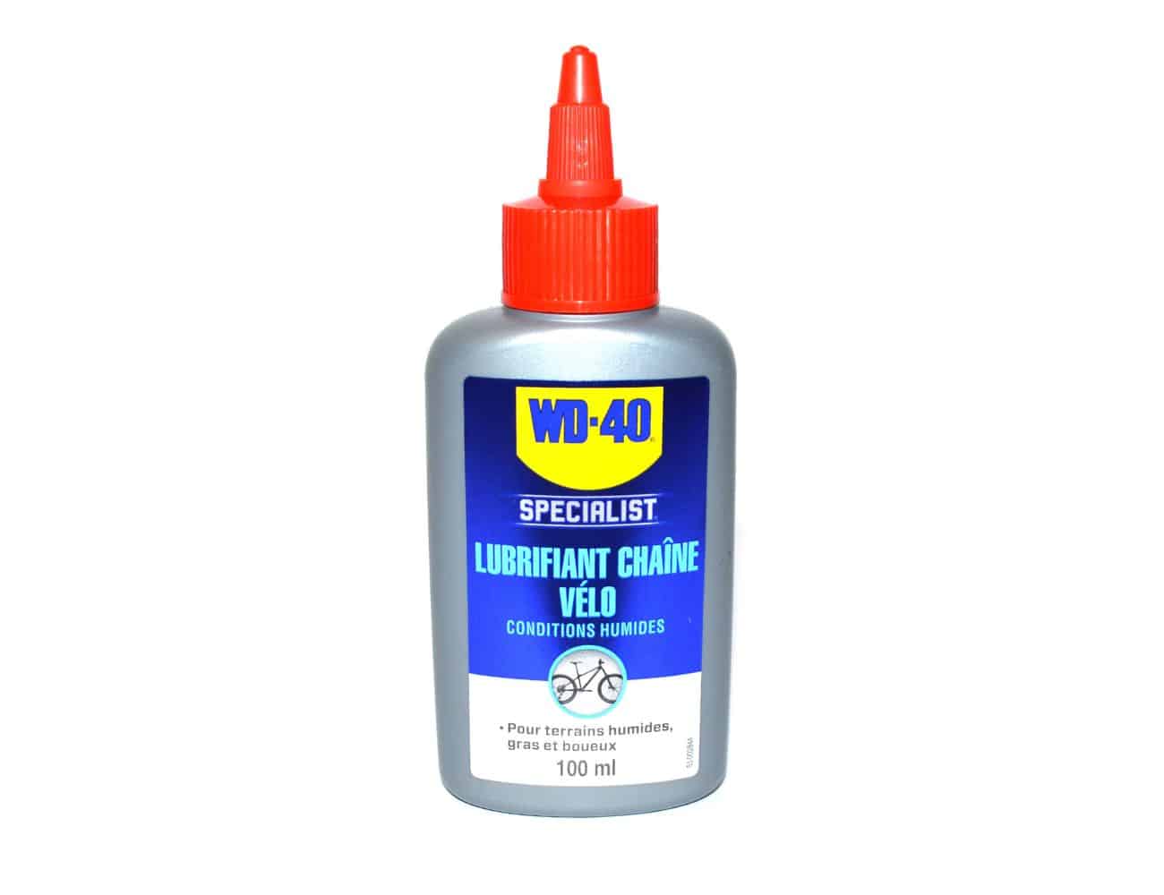 Lubrifiant chaîne vélo WD-40 - 100ml - conditions humides
