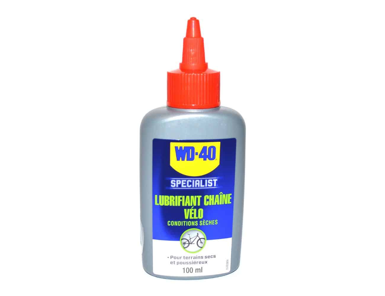 Lubrifiant chaîne vélo WD-40 - 100ml - conditions sèches