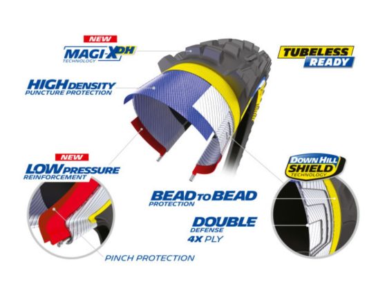 Pneu VTT Michelin DH22 Racing Line Tringles souples TLR 29X2.40 (61-622)