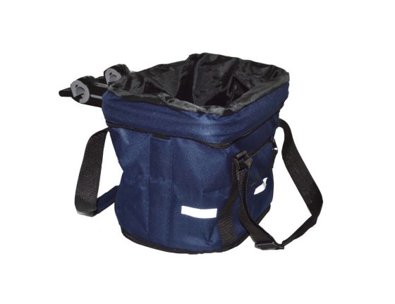 Panier vélo avant EXS 20 L avec support de guidon – Bleu marine