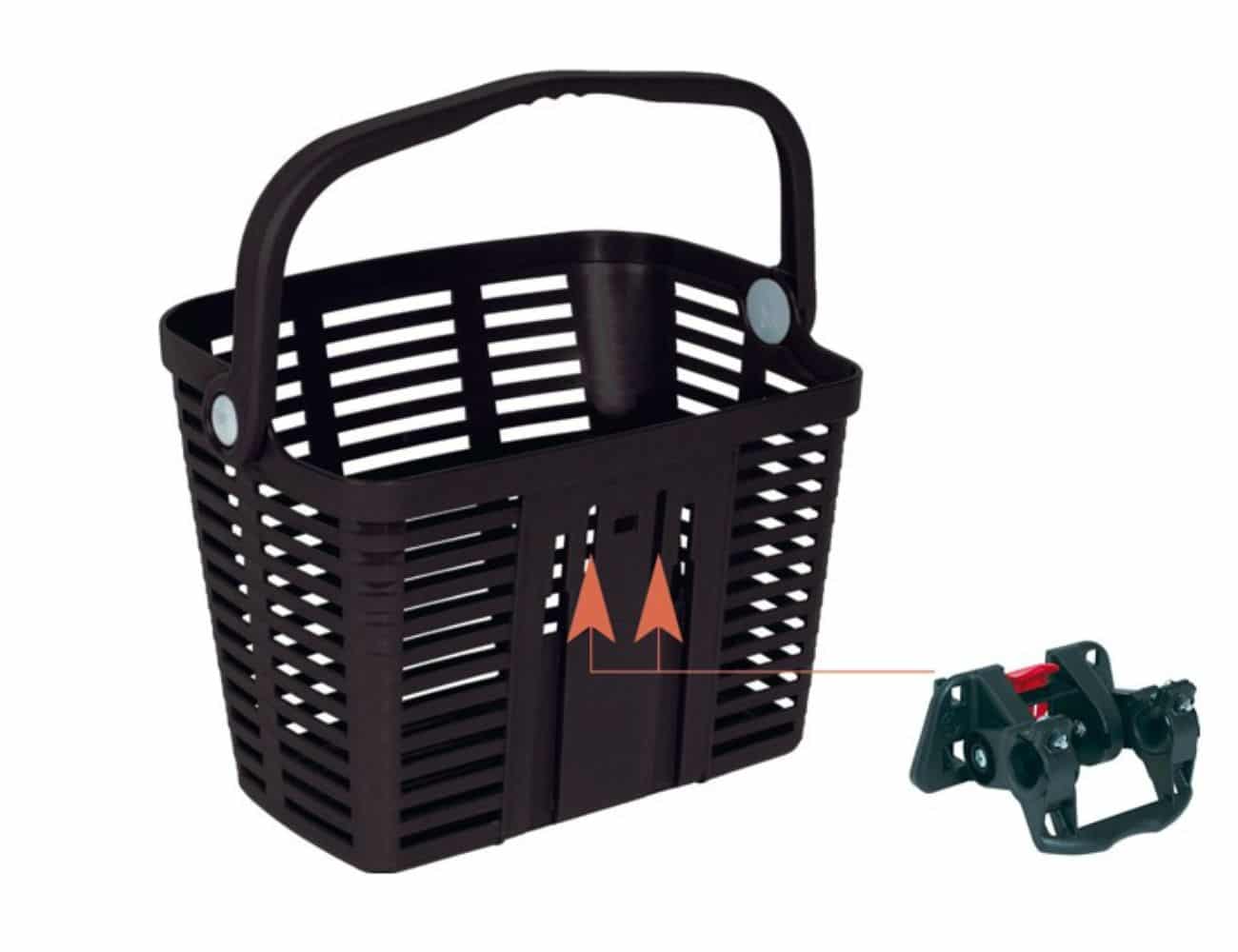 Panier avant amovible Bellelli Plaza + fixations - 25 litres