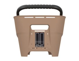 Panier vélo de ville Basil Cento Neo MIK Sable – 21L – fixation MIK incluse