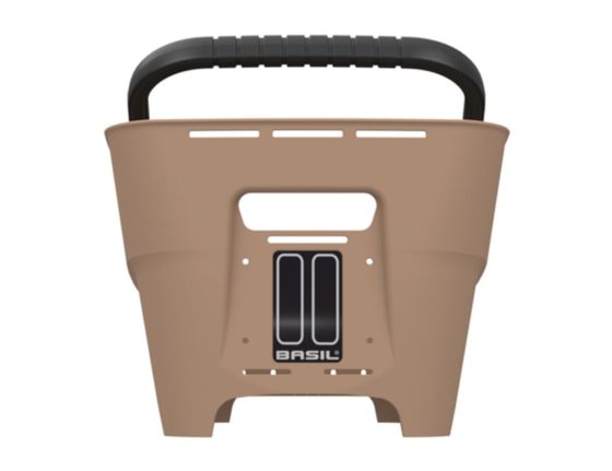 Panier vélo de ville Basil Cento Neo MIK Sable – 21L – fixation MIK incluse