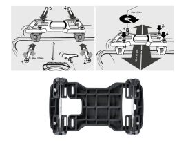 Plaque de fixation Basil pour porte-bagages Mik "Mik Carrier Plate"