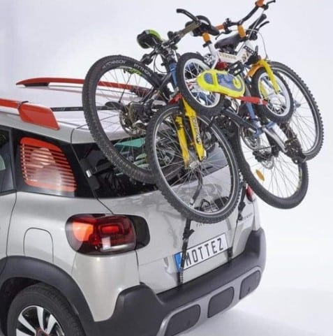 Porte-vélos 3 vélos fixation barre de toit Mottez SHIVA