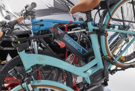Porte-vélos 2 vélos fixation hayon Mottez SHIVA 2 élec