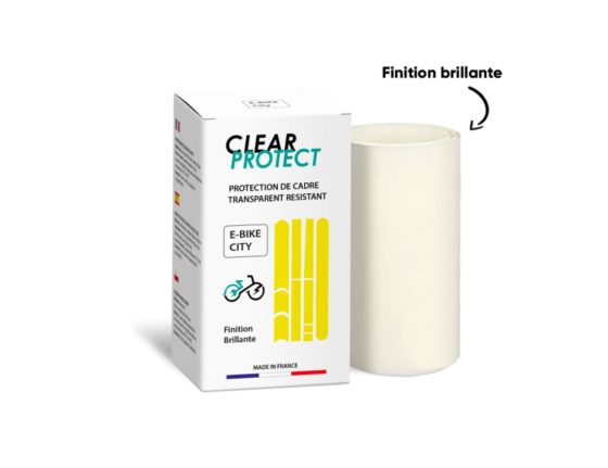 Protection de cadre Clearprotect E-Bike City transparente brillante