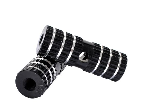 Repose-pieds BMX en aluminium noir M10 – 25 × 70 mm