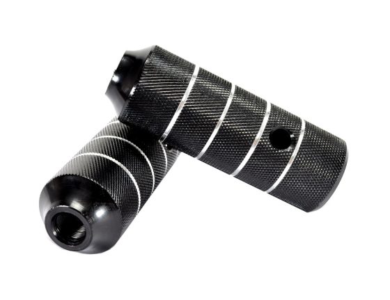 Repose-pieds BMX en aluminium noir M14 - 38 x 110 mm