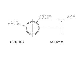 Rondelle de roue libre 35 × 45 × 2,4 mm