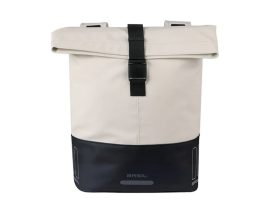 Sacoche arrière double Basil Cove Noir/Blanc cassé - 2 x 16 L