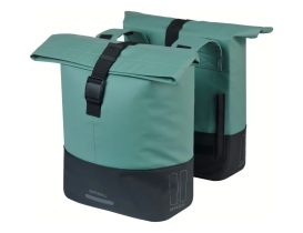 Sacoche arrière double Basil Cove Noir/Vert – 2 x 16 L