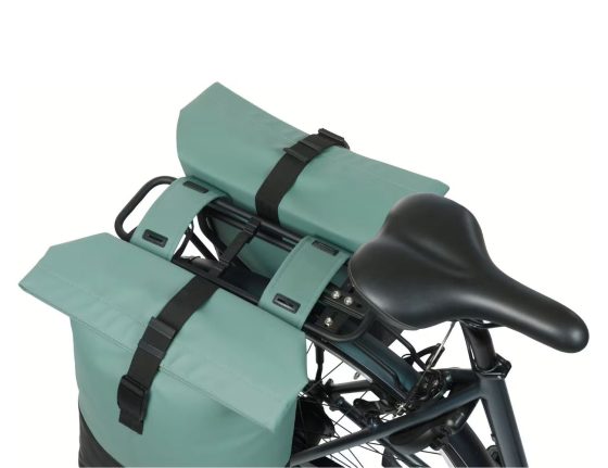 Sacoche arrière double Basil Cove Noir/Vert – 2 x 16 L