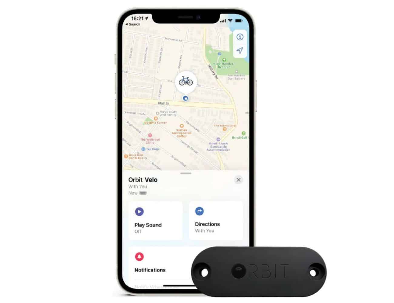 Traceur ORBIT x Vélo - Apple Find My