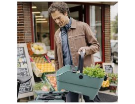 Panier vélo de ville Basil Cento Neo MIK Noir - 21L - fixation MIK incluse