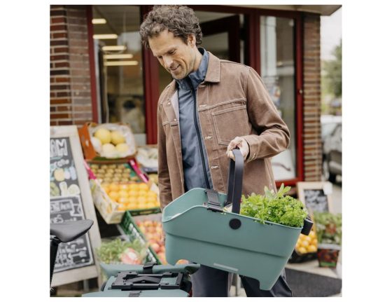 Panier vélo de ville Basil Cento Neo MIK Noir - 21L - fixation MIK incluse