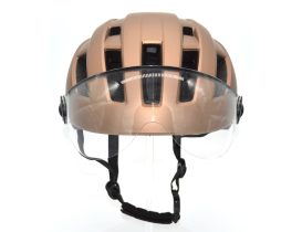 Casque vélo urbain avec visière – Champagne mat – Taille M