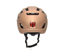 Casque vélo urbain avec visière – Champagne mat – Taille M