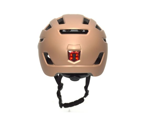 Casque vélo urbain avec visière – Champagne mat – Taille M