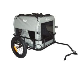 Remorque vélo pour chien PNA 2 en 1 gris foncé