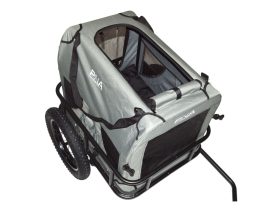Remorque vélo pour chien PNA 2 en 1 gris foncé